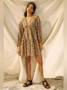 Anthropologie Let Me Be Floral Dress